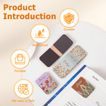 Personalised Birth Flower Magnetic PU Leather Bookmark Clip with Name Daily Reading Use Book Club Birthday Gift for Bookworm Book Lover