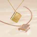 Personalised Photo Album Necklace with 2-6 Photos and Text Dainty Jewellery Birthday Anniversary Mother's Day Gift for Women Mom
