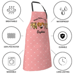 Grembiule con nome personalizzato con foto, regolabile e impermeabile, con tasca Regalo di compleanno per la festa della mamma, per il panettiere e l'appassionato di cucina