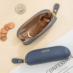 Personalized Multicolor Mini PU Leather Coin Purse Makeup Bag with Name Daily Travel Accessories Birthday Gift for Women
