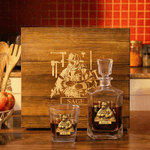 Personalisierte Feuerwehrmann Design Whiskey Dekanter mit Namen und Initialen Vatertag Geburtstag Geschenk für Mann Barkeeper Dad