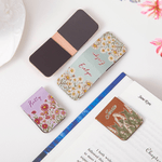 Marque-page magnétique en cuir PU personnalisé avec nom et fleur de naissance - Cadeau d'anniversaire pour les passionnés de lecture