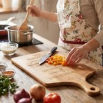 Personalised Retirement Theme Heartfelt Message Wooden Charcuterie Cutting Board with Name and Grip Retirement Gift for Colleague Family Retiree