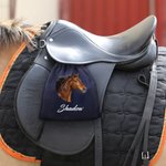 Bolsa protectora de estribos personalizada con foto de caballo y nombre Juego de 2 protectores ecuestres Regalo de cumpleaños para jinetes amantes de los caballos