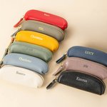 Personalized Multicolor Mini PU Leather Coin Purse Makeup Bag with Name Daily Travel Accessories Birthday Gift for Women