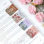 Marque-page magnétique en cuir PU personnalisé avec nom et fleur de naissance - Cadeau d'anniversaire pour les passionnés de lecture