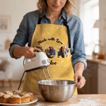 Grembiule con nome personalizzato con foto, regolabile e impermeabile, con tasca Regalo di compleanno per la festa della mamma, per il panettiere e l'appassionato di cucina
