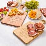 Personalised Retirement Theme Heartfelt Message Wooden Charcuterie Cutting Board with Name and Grip Retirement Gift for Colleague Family Retiree