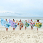 Personalisierte Geburt Blume schnell trocknend überdimensioniert Mikrofaser Strandtuch mit Namen Reise Essentials Strand Party Geschenk für Familie Freund