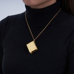 Personalised Photo Album Necklace with 2-6 Photos and Text Dainty Jewellery Birthday Anniversary Mother's Day Gift for Women Mom