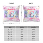Taie d'oreiller personnalisée en forme de licorne avec nom et initiale Cadeau d'anniversaire pour enfant, fille et fille