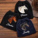Bolsa protectora de estribos personalizada con foto de caballo y nombre Juego de 2 protectores ecuestres Regalo de cumpleaños para jinetes amantes de los caballos