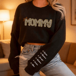 Personlig Retro Leopard Print Design Multicolor Soft Sweatshirt Hoodie med titel och namn Födelsedag Mors dag Present till mamma mormor