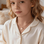 Personalizada Birthstone Geométrica Collar con la inicial grabada Dainty Joyería Cumpleaños Día del Niño Regalo para los niños