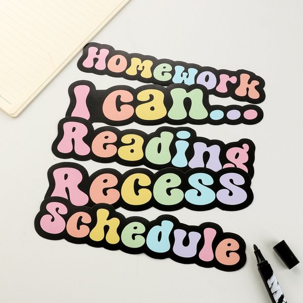 Personalized Colourful Rainbow Whiteboard Classroom Magnets with Text Interactive Teaching Tool Back to School Gift for Teacher