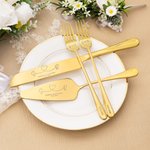 Slice Into a Lifetime of Sweet Memories - Personalised Engraved Names and Date Cake Cutting Set Wedding Bridal Shower Gift