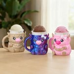 Personalised Highland Cow Ice Cream Pint Holder with Hidden Dice Drawer and Name Birthday Gift for Highland Cow Lovers