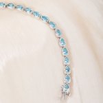 Personalised Teardrop Birthstone Tennis Bracelet Elegant Dainty Jewellery Birthday Mother's Day Anniversary Gift for Mom Wife Girlfriend Friend