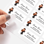 Personalisierte Cartoon Graduate wasserdichte Aufkleber Etiketten mit Namen und Adresse DIY Geschenkkarte Dekor Graduierung Feier Party Favorit für Absolventen