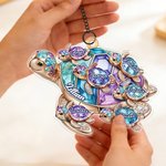 Personalized Crystal Turtle Sun Catcher Acrylic Ornament with Title and Names Mother's Day Birthday Gift for Mom Grandma