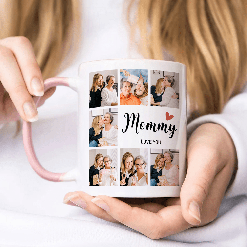 Personlig 7 bilder 11 oz 15 oz flerfarget keramisk krus med tittel og tekst Bursdag morsdagsgave til mamma bestemor 2