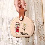 Personalized Birth Flower Cartoon Character Sewing Tool Box with Name Daily Storage Birthday Gift for Sewing Lovers