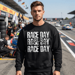 Personlig Multicolor Retro Race Day Design Mjuk T-shirt Sweatshirt med namn Game Day Födelsedagspresent för Racerälskare