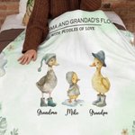 Plaid personnalisé avec nom et titre Cadeau de fête des mères Cadeau d'anniversaire pour grand-mère Famille