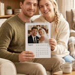 Personalized 12 Photos 2026 2027 Calendar with Text Special Date Anniversary Birthday Gift for Newborn Family Friends