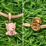 Personalised Cute Highland Cow Birthstone Bracelet with Initial Dainty Jewellery Birthday Valentine's Day Anniversary Gift for Women