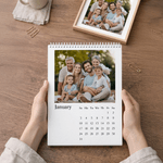 Personalized 12 Photos 2026 2027 Calendar with Text Special Date Anniversary Birthday Gift for Newborn Family Friends