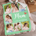Coperta personalizzata da 7 foto con soprannome e testo Regalo per la festa della mamma per la nonna