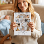 Personalized 12 Photos 2026 2027 Calendar with Text Special Date Anniversary Birthday Gift for Newborn Family Friends