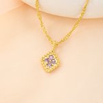 Personalized Vintage Birthstone Twist Chain Necklace Dainty Jewellery Birthday Anniversary Mother's Day Gift for Woman