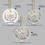 Personalized Ballerina Acrylic Ceramic Glass Hanging Ornament with Name Tree Decoration Christmas Gift for Ballet Lover Dance Teacher
