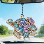 Personalized Crystal Turtle Sun Catcher Acrylic Ornament with Title and Names Mother's Day Birthday Gift for Mom Grandma
