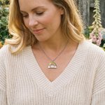 Collier Personnalisé avec Prénom Gravé Collier Commémoratif Urne de Cendres Arc-en-ciel Empreinte de Patte Cadeau pour Amoureux des Chiens Chats