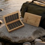Personalised Fisherman Skull Wooden Fly Fishing Storage Box with Name Daily Use Fishing Activities Birthday Gift for Fishing Enthusiasts