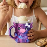 Personalised Highland Cow Ice Cream Pint Holder with Hidden Dice Drawer and Name Birthday Gift for Highland Cow Lovers