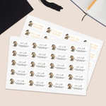 Personalized Graduation Cap Animal Waterproof Stickers with Name Return Address Label Celebration Party Decor Graduation Ceremony Gift for Graduates