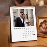 Personalized 12 Photos 2026 2027 Calendar with Text Special Date Anniversary Birthday Gift for Newborn Family Friends