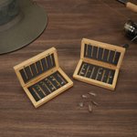 Personalised Fisherman Skull Wooden Fly Fishing Storage Box with Name Daily Use Fishing Activities Birthday Gift for Fishing Enthusiasts