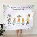 Plaid personnalisé avec nom et titre Cadeau de fête des mères Cadeau d'anniversaire pour grand-mère Famille