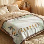 Plaid personnalisé avec nom et titre Cadeau de fête des mères Cadeau d'anniversaire pour grand-mère Famille
