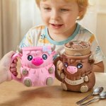 Personalised Highland Cow Ice Cream Pint Holder with Hidden Dice Drawer and Name Birthday Gift for Highland Cow Lovers