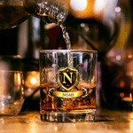 Spersonalizowana odznaka golfowa 10 uncji Szklanka do whisky z imieniem i inicjałem Prezent urodzinowy na Dzień Ojca dla golfistów Miłośnicy golfa Mężczyźni