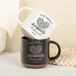 Mug en céramique 12 oz avec nom et date Utilisation quotidienne Cadeau de fête des mères pour maman grand-mère