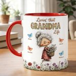 Personalisierte niedlichen Cartoon Oma Schmetterling 11 oz 15 oz Keramik Kaffeebecher mit Namen Muttertag Geburtstag Geschenk für Oma