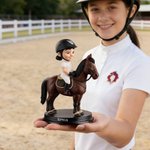 Personalised Cute 3D Photo Horse Riding Figurine with Name Desktop Decoration Birthday Gift for Equestrian Lovers