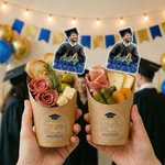 Personlig Graduation Photo Cupcake Topper med navn og år Feiring Festdekorasjon Graduation Gift for 2026 Graduates Students